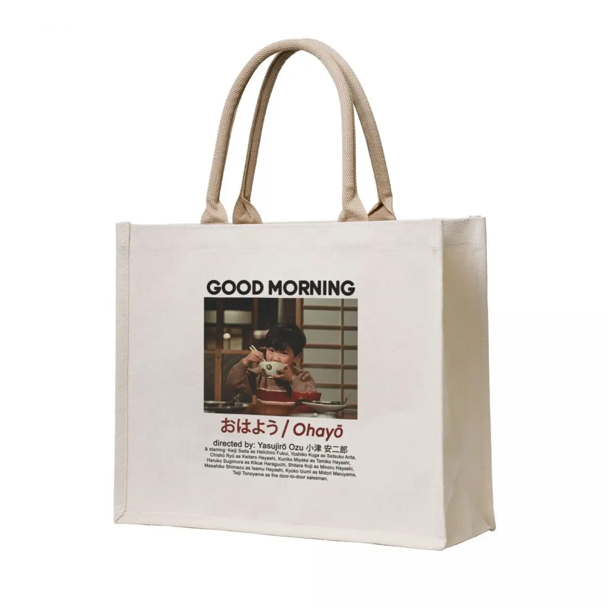 

GOOD MORNING (poster) by Y. Ozu Tote Bag canvas tote bags Women's tote bag bag for beach canvas