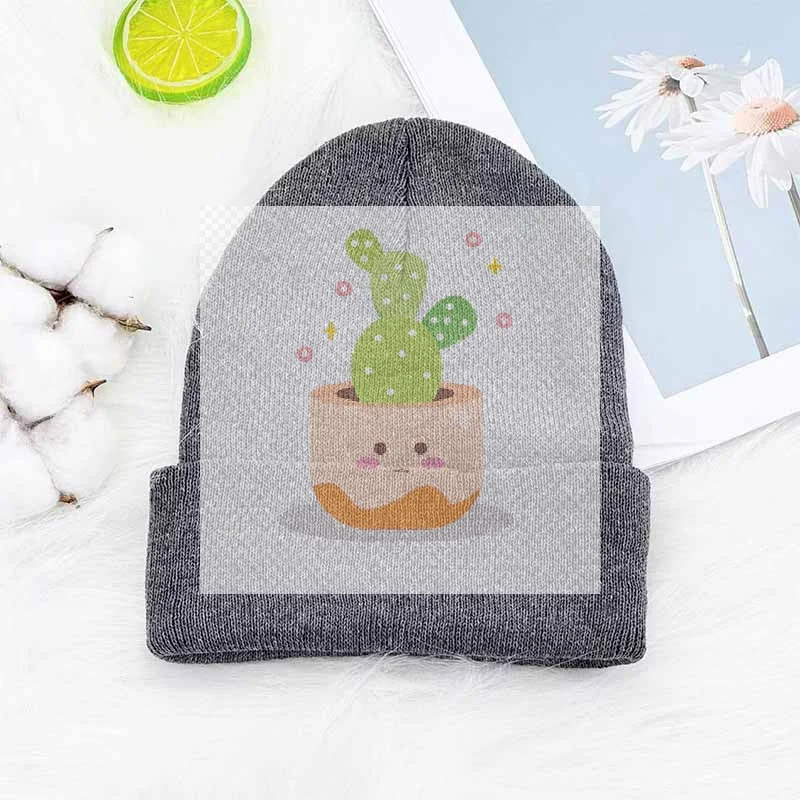 Autumn/Winter Solid Color Knitted Retro Round Top Hat Outdoor Cold-Proof Windproof Flat Head Hat