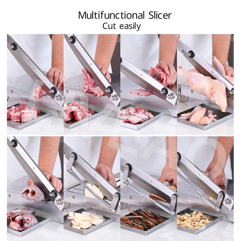 Multifunctional Bone Cutter Vegetable Radish Lotus Root Slicing Machine Stainless Steel Kitchen Manual Herb Slicer