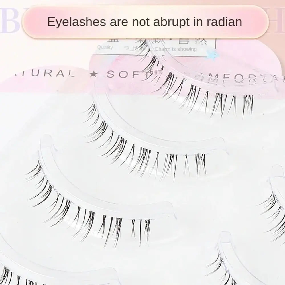 5PAIRS Comfortable Whole Pair Lower False Lashes Transparent Stems Simulation Eyelash Extension One-piece Fake Lashes Beauty