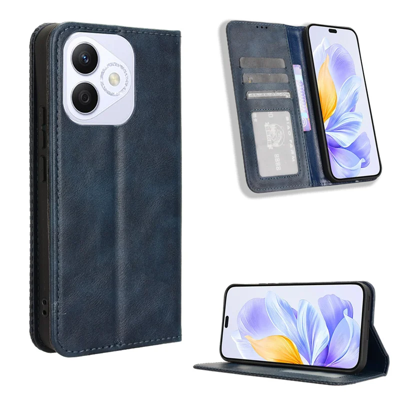 Pertain to Honor X60i 5G luxury magnetic retro wallet leather case for Honor X 60i X60i Magnetic phone case