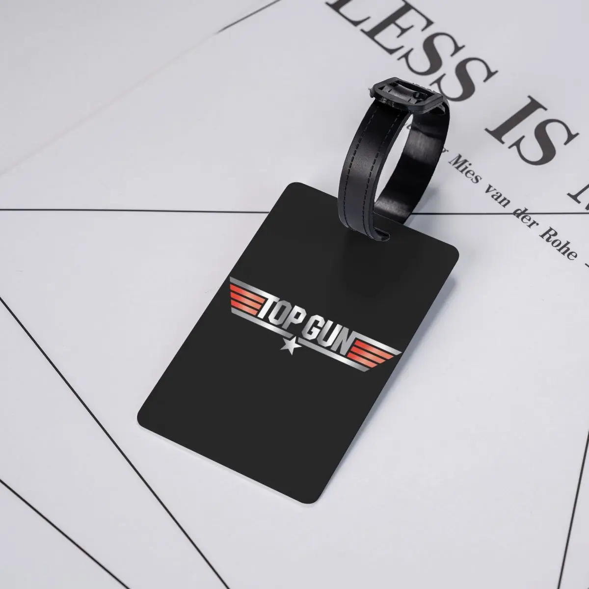 Custom Tom Cruise Maverick Film Top Gun Luggage Tag With Name Card Privacy Cover ID Label for Travel Bag Suitcase