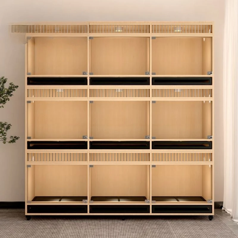 Dog cage Stainless steel display cabinet Cat cage Foster breeding Solid wood cat villa Cat and dog cage Pet store cloth