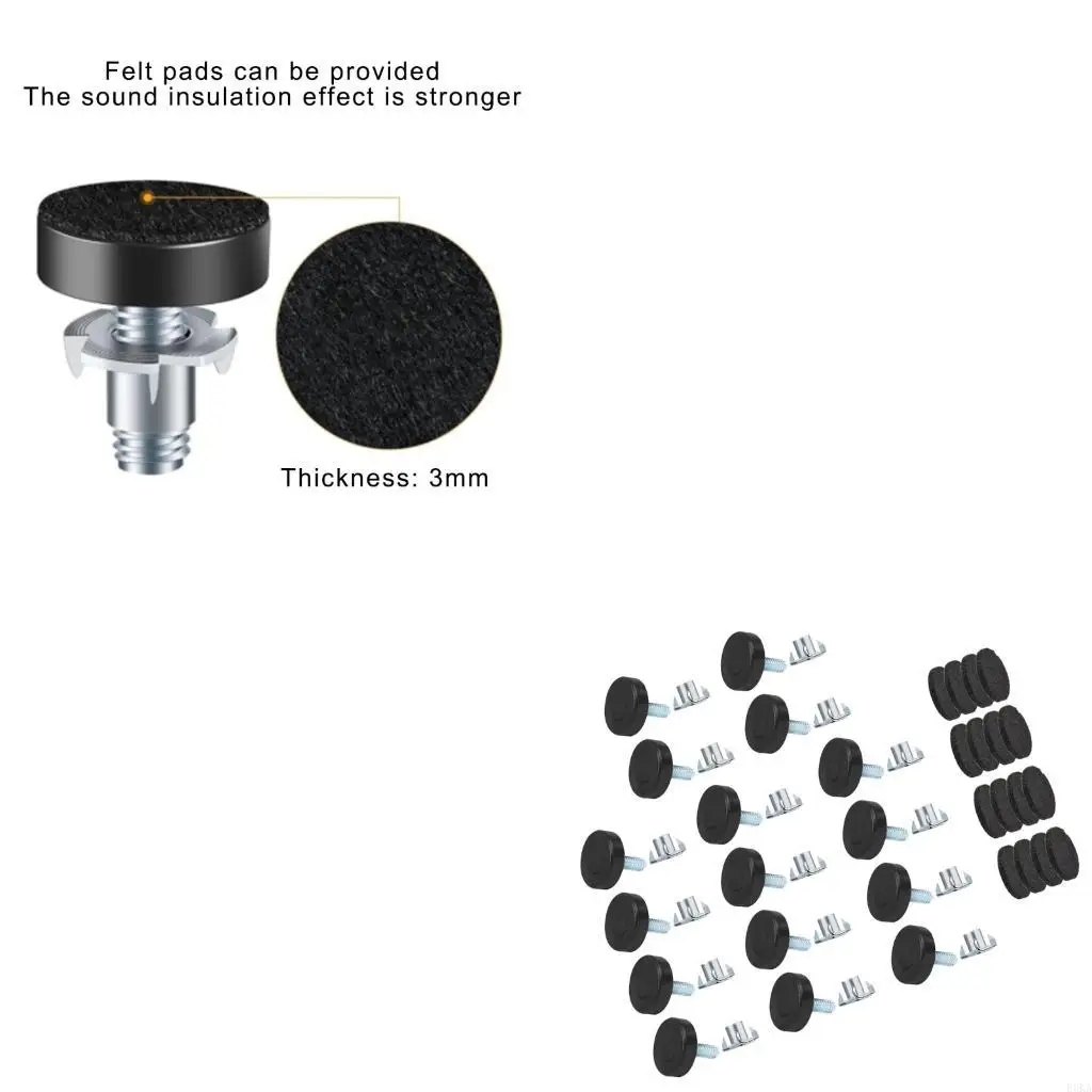 

Multipurpose Adjustable Furniture Legs Pack of 16 Sturdy Metal Leveling Feet