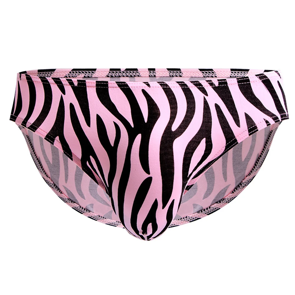 Men's Stripe Print Low Waist Briefs Breathable Stretchy Comfortable Underwear Sexy Fashion Triangle Panties For Daily Wear