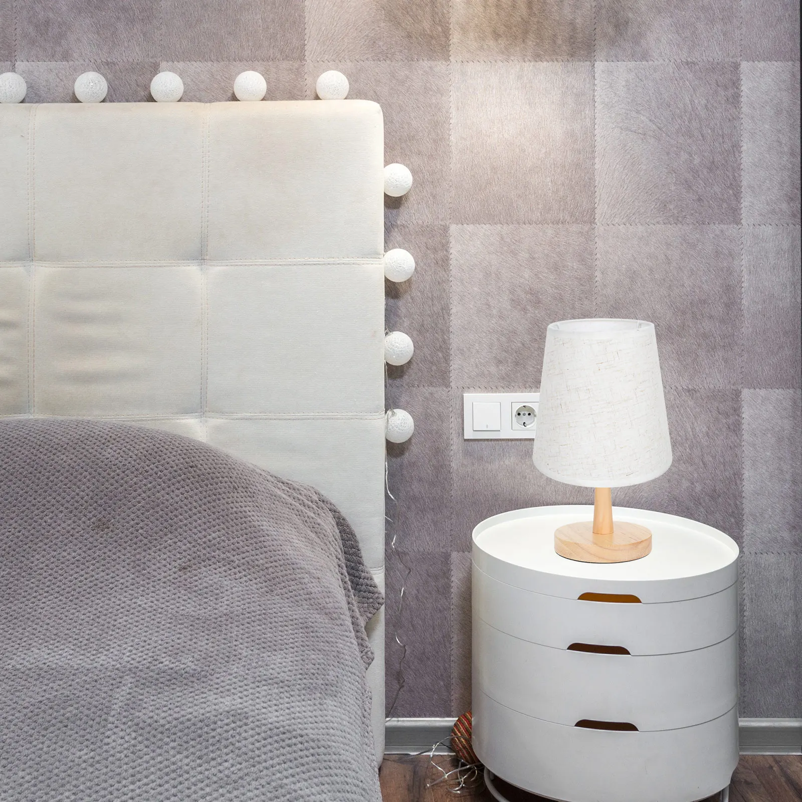 

Lampshade Accessories Vintage Home Decor Simple Cloth Light Cover Iron Frame Desk Lamp Shade Lighting Attachment