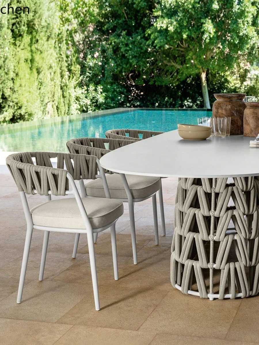 DSAlight luxury outdoor tea table and chair combination leisure hotel courtyard garden art outdoor furniture combination