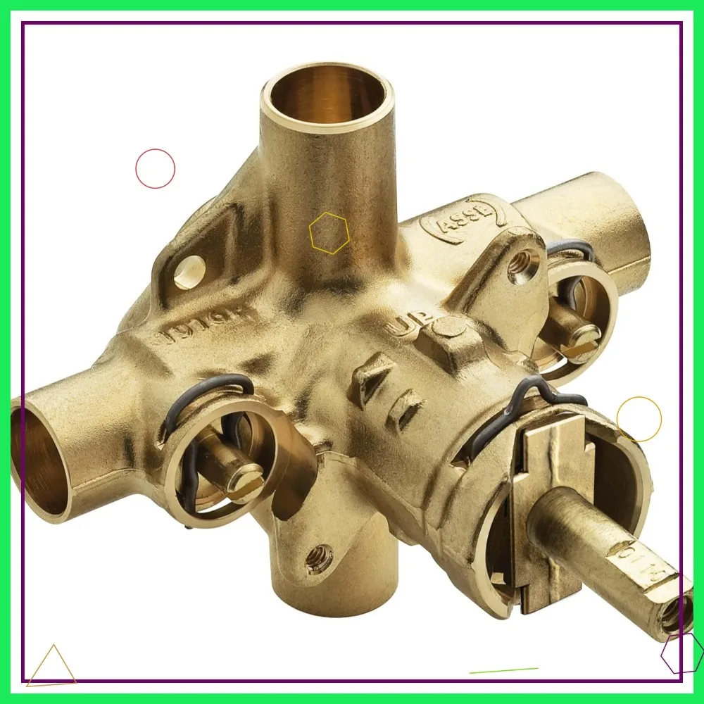 

Коммерческий душевой клапан с балансировкой давления и ограничителями потока, соединения 1/2 дюйма с резьбой CC, ограничители потока с поворотом на 1/4 оборота для стабильного потока воды