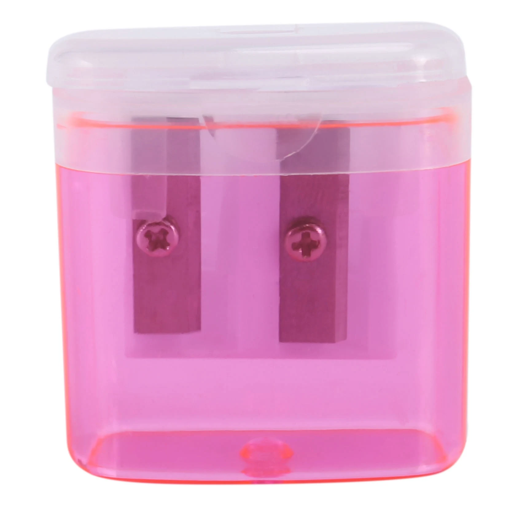48PCS 4 Color Pencil Sharpener Transparent Cute Pupil Pencil Sharpener Manual Pencil Sharpener