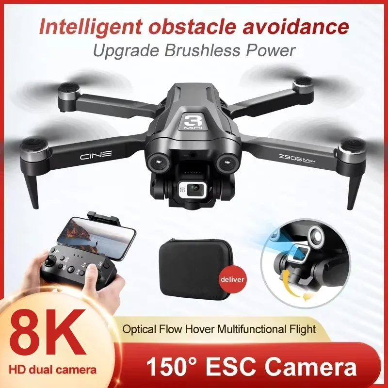 Xiaomi Mijia Z908 Pro /MAX 8K Drone ESC Professional 4K Dron توطين التدفق البصري 3 جوانب تجنب العوائق كوادكوبتر اللعب