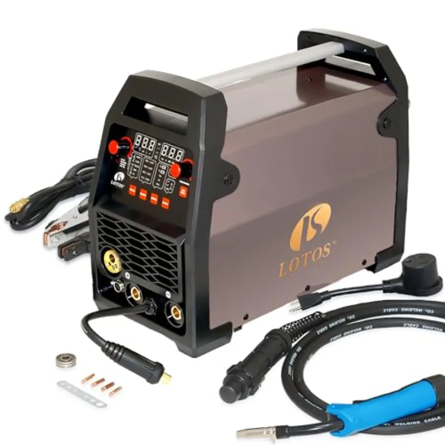 

MIG180 6-in-1 180A MIG Welder Gas/Gasless MIG Flux-Core Lift TIG Stick Spot Spool-Gun Ready sold separately Auto Synergic 120/2