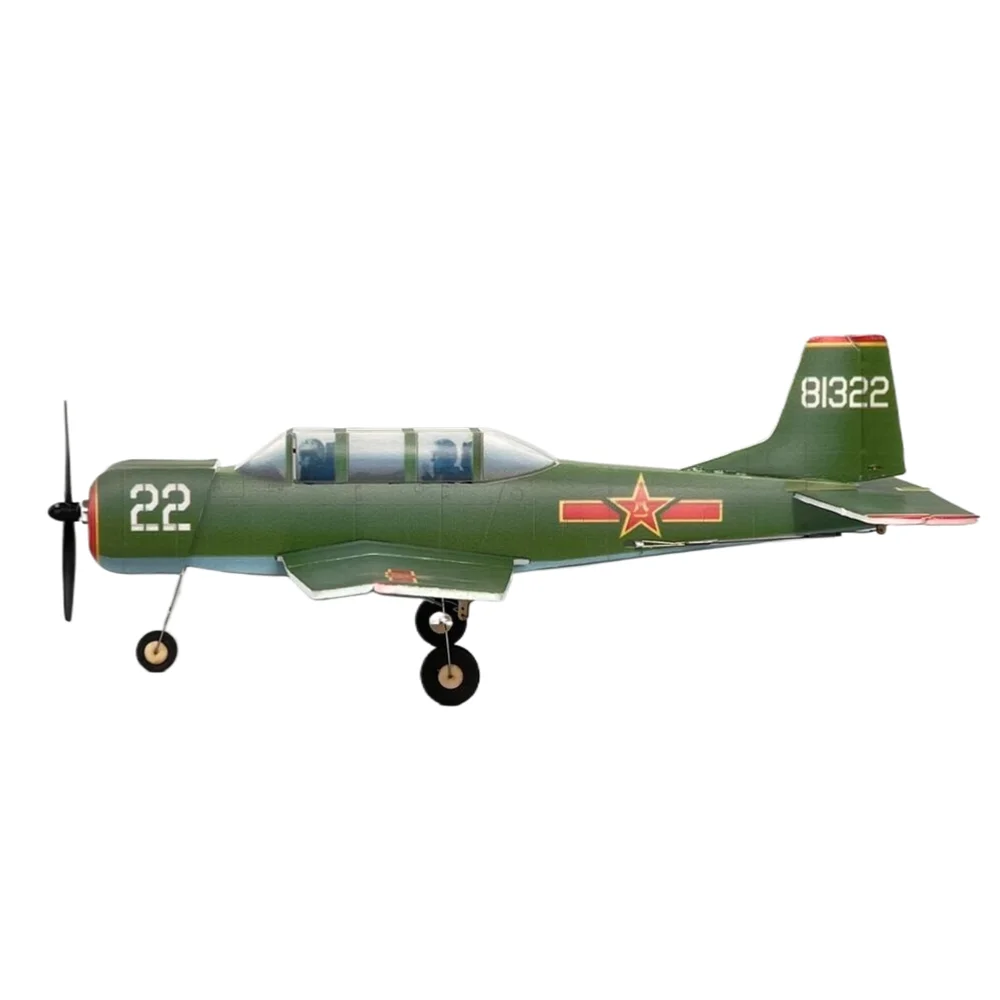 MinimumRC CJ6 340mm 4CH DIY RC Trainer Kit، مشروع بناء نموذج خارجي للأطفال المبتدئين - طائرات تعليمية STEM