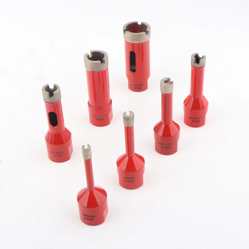 Diamond Hole Saw Drill Bit Set M14 Thread Diamond Sintering Core Bit Hole Saw Marble Granite Tile Ceramic Concrete Drilling Tool