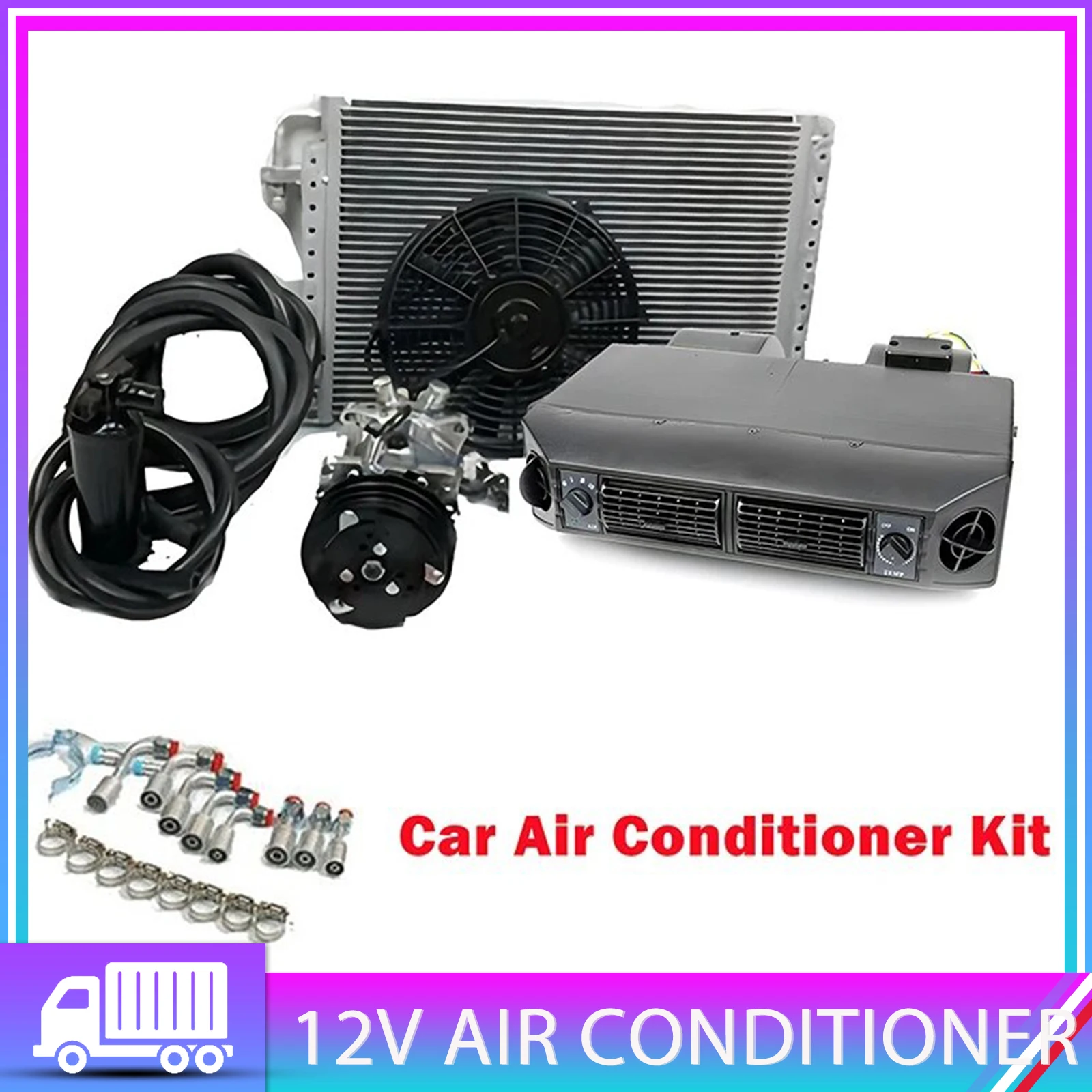 

Aspligo Universal Car Air Conditioner Compressor Under Dashboard Evaporator Kit Automotive Air Conditioning Heat Cool System New
