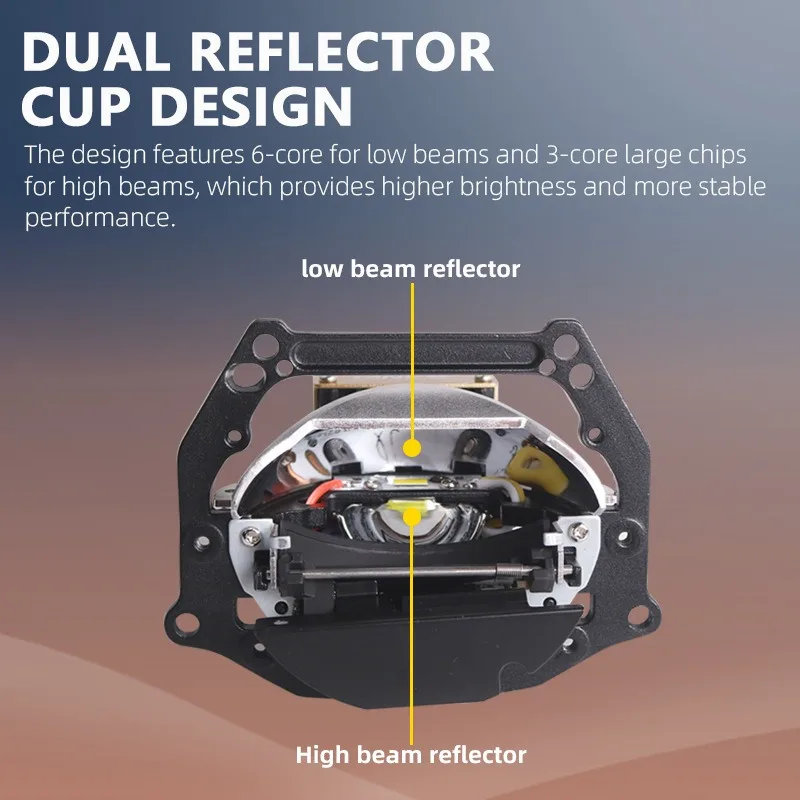 

Adjustable Brightness 3 Inch Bi LED Projector Lens Car Headlight 12V 61W 3000K-6000K Bluetooth APP Control