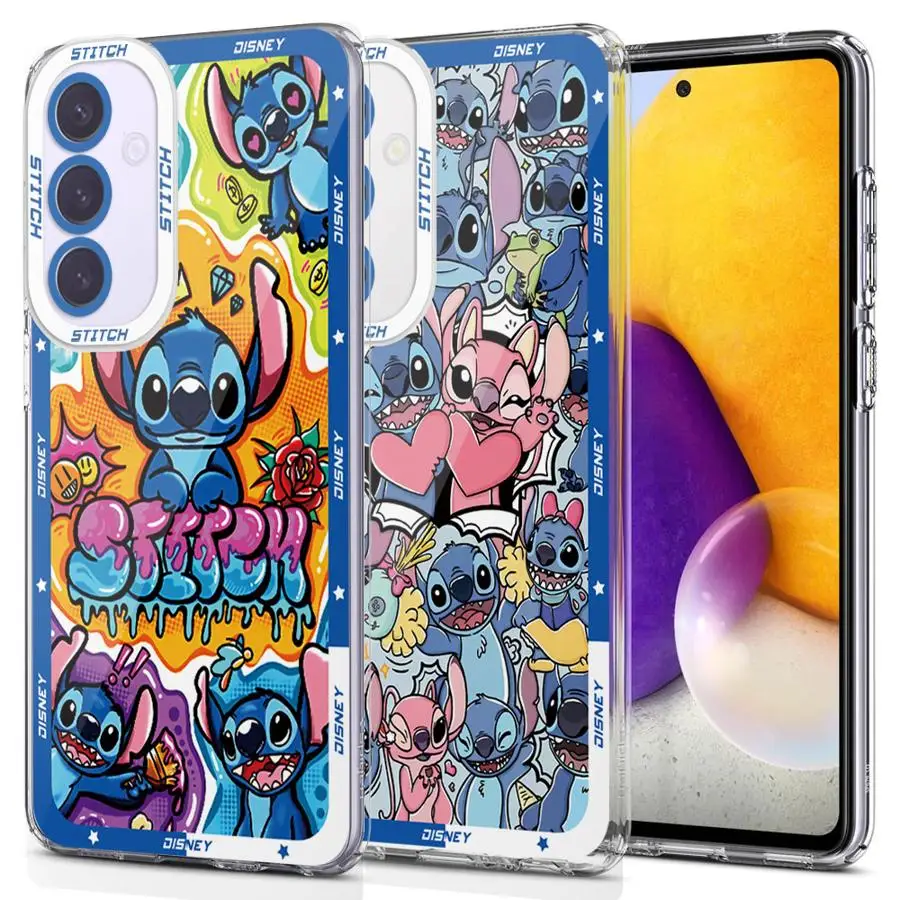 Disney Lilo Stitch Phone Case for Samsung Galaxy A21s A52s A06 A02 A03s A71 4G A51 A10s A20s A50s A31 A04e A05s Clear Soft