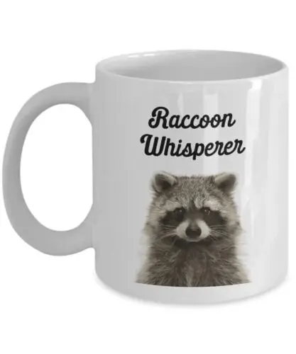 Raccoon Whisperer Mug - Funny Tea Hot Cocoa Coffee Cup - Novelty Birthday Christ