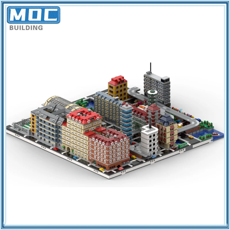 マイクロポスコレクションのmoc-ビルディングブロック、素敵な取り付けモジュール、ストリートビュー、アーキテクチャレンガ、DIY子供のクリスマスおもちゃギフト、3: 16