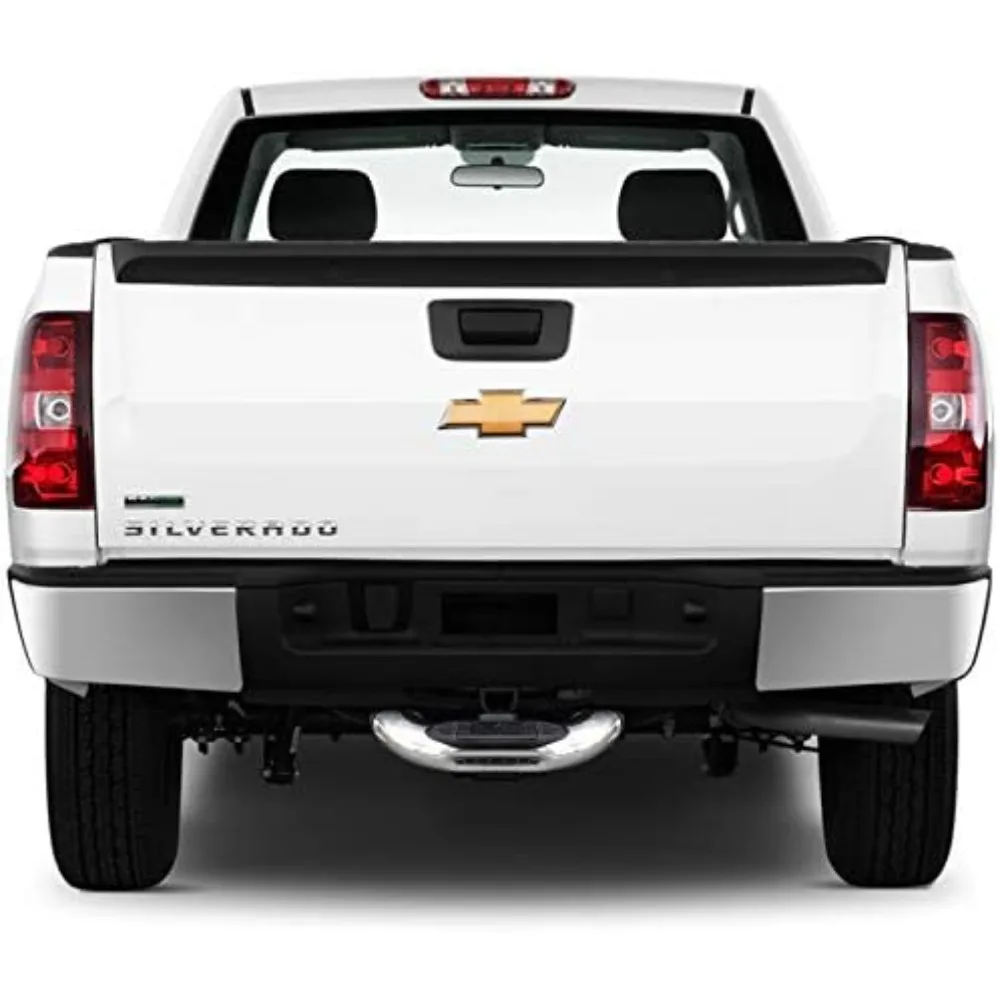 Universal Ram SUV camioneta cromada trasera resistente remolque remolque parachoques enganche barra de paso con luz de freno LED