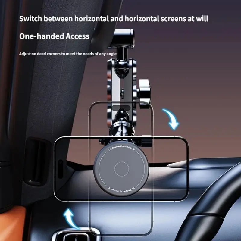 M76E Verstellbarer magnetischer Handyhalter, stabiler und starker Ständer für SUV, LKW – Detail 5