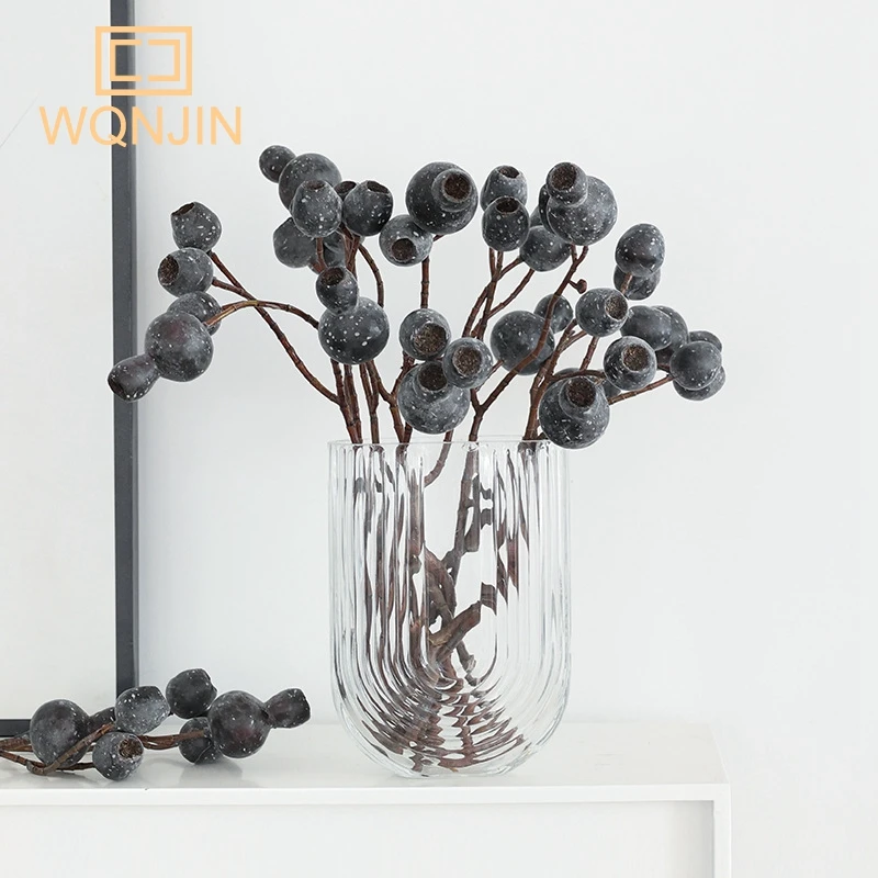 1PC,WQNJIN Artificial Flower  Fruit Fake Plant Bouquet Zombie Fruit Home Wedding Hotel Table Window Decoration Accessories