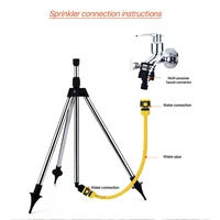 360° Rotary Automatic Sprinkler Telescopic Tripod Sprayer Garden Lawn Watering Irrigation Creative New Design 5