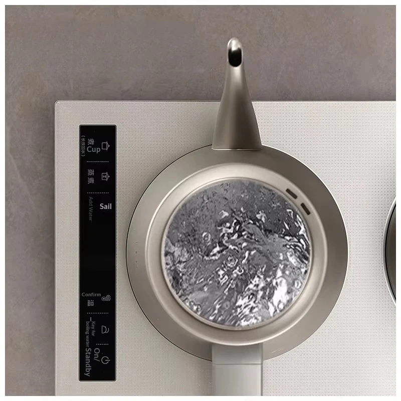 Fully automatic bottom dual water inlet electric kettle for brewing tea, pure titanium tea stove integrated insulation built-in