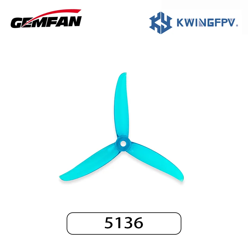 Gemfan FPV 레이싱 프리스타일 드론용 51366 MCK ReV3 5X2.8 X3 3 블레이드 프로펠러, 6S 하이 KV 모터 DIY 부품