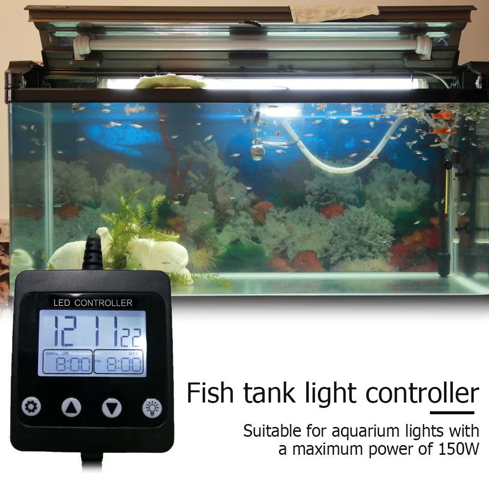 水族館コントローラーシステム LEDライトタイマーモジュレーター LCDディスプレイ水槽ランプ