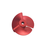 40mm 3-Blades RC Jet Boat Propeller Model Jet High-pressure Pump Jet Thruster Remote Control Upgrade Part Red