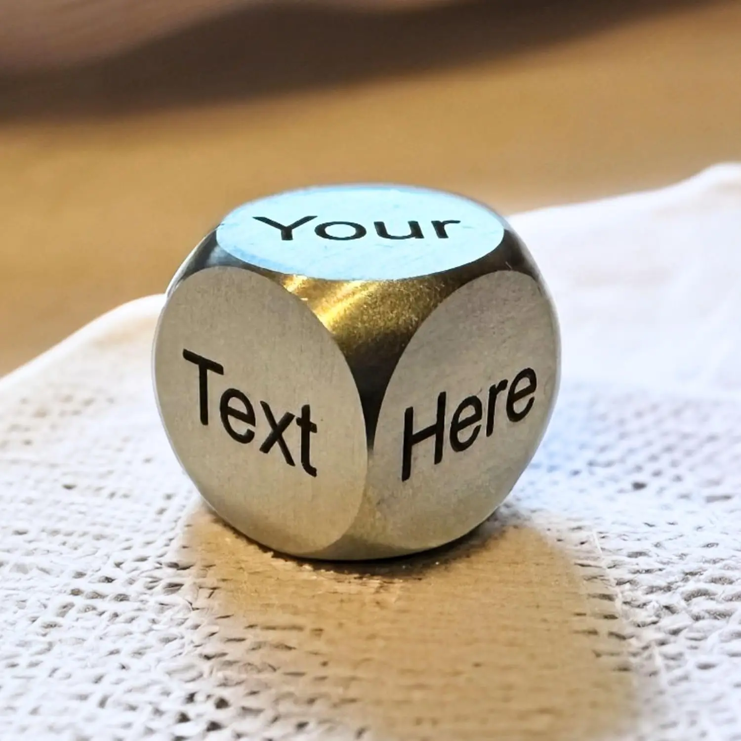Personalized Gifts Custom Game Dice, Decision Dice, Engraved Stainless Steel Blank Dice for Date Night & Takeout image 4