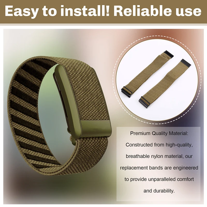 الفرقة 2 قطعة حزام تتبع اللياقة البدنية استبدال الفرقة ل Whoop 4.0 و Whoop 3.0 قابل للتعديل تنفس الفرقة