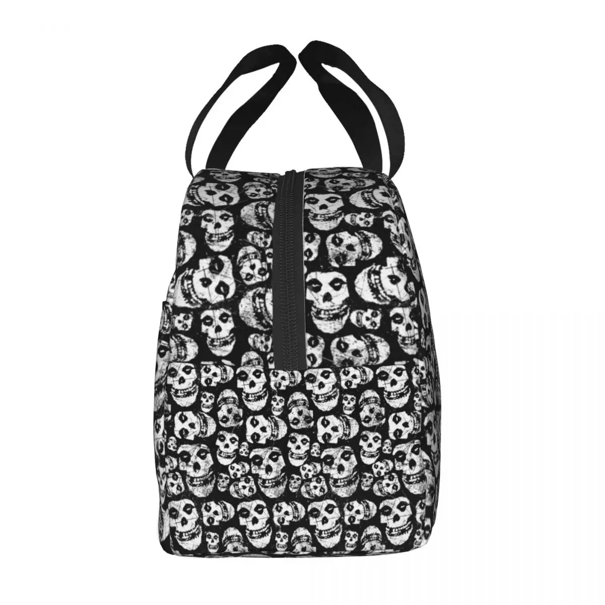 Horror Punk Rock Misfits Skull Lunch Bag Women Cooler Thermal Insulated Lunch Box for Student School Work Food Picnic Tote Bags