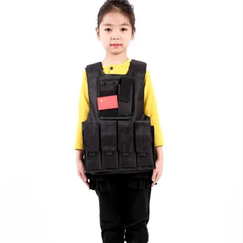 Army Fans Children outdoor CS Combat Tactical Vest Kid's Summer Camp Airsoft Protection Camouflage Military Training Waistcoat