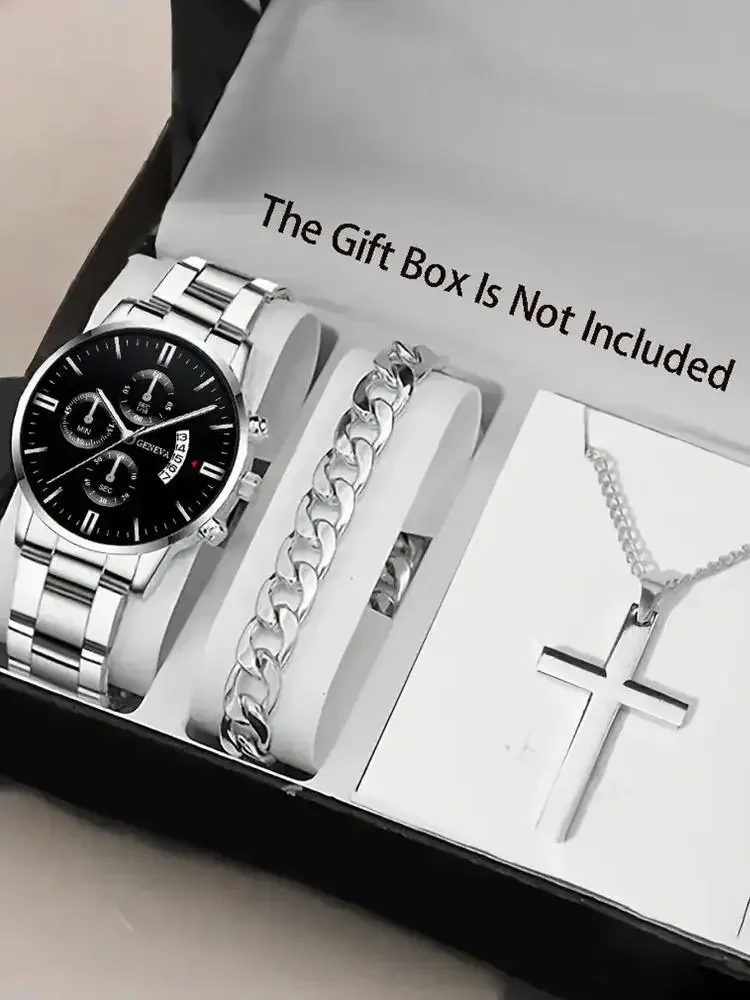 

1 шт., деловые мужские часы, модные, модные, повседневные, студенческие, с календарем, атмосферные кварцевые часы