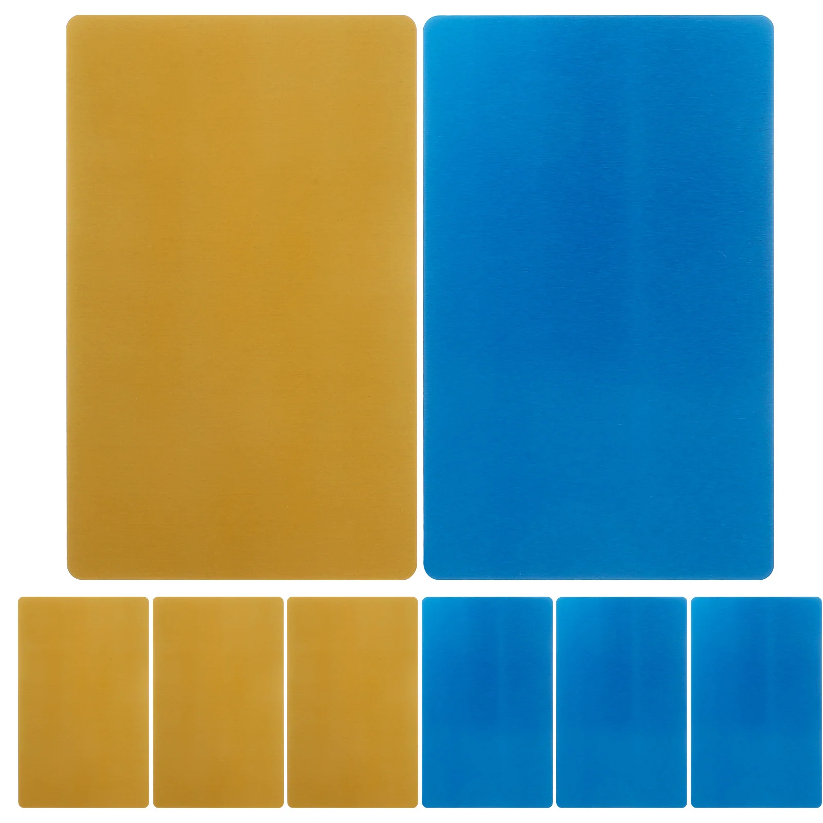 8Pcs Metal Blank Business Cards Practical Metal Material Engraving Sublimation Printing Name Tag Cards
