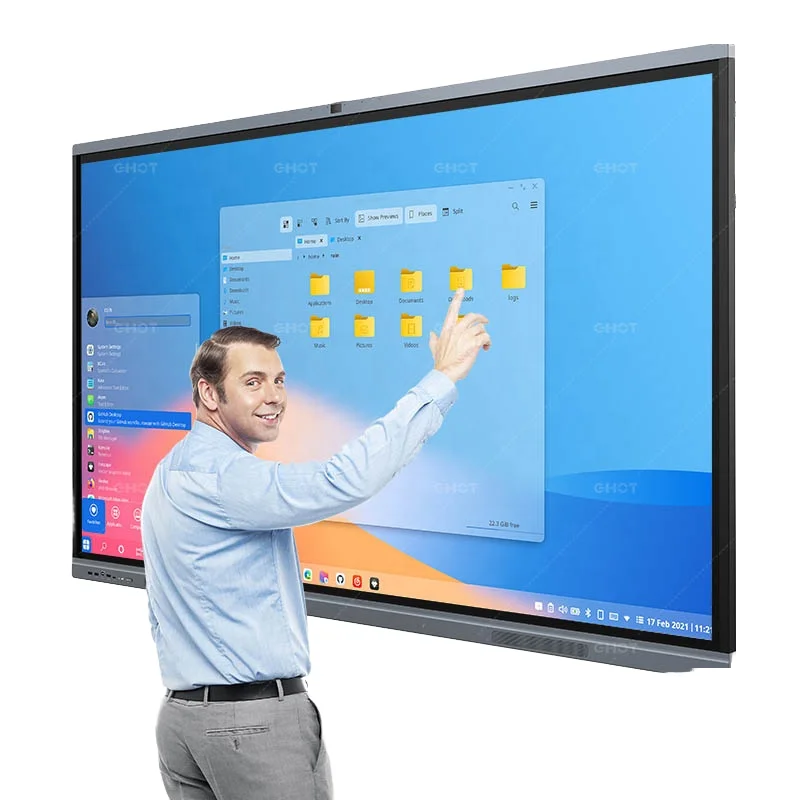 All-In-One 75 Inch Interactive Screen Multimedia Electronic Whiteboard Interactive LCD Panel