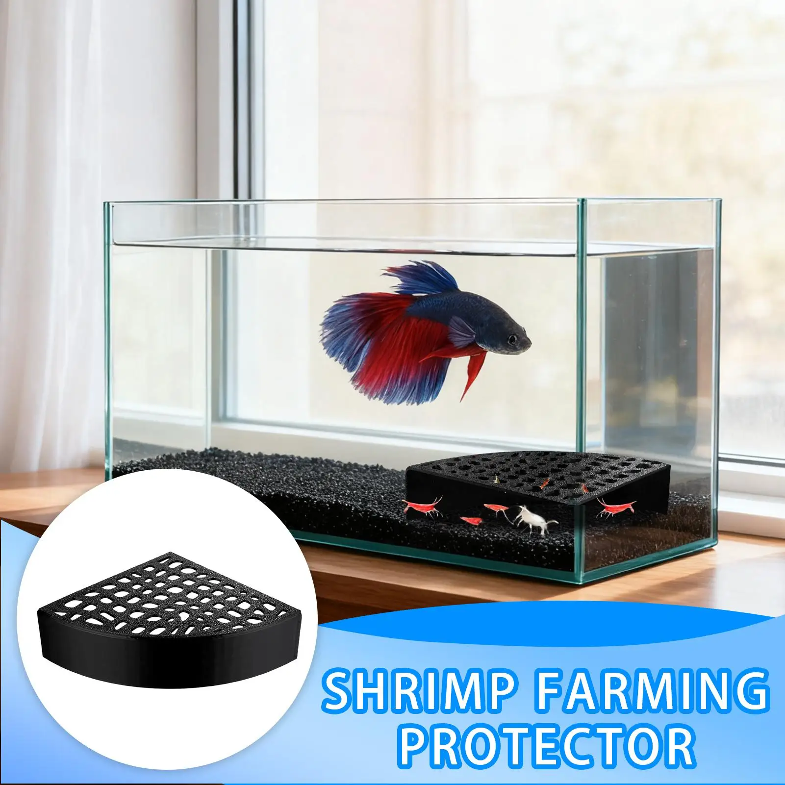 

2 Piece Shrimp Cave - 180 Viewing Aquarium Habitat for Cherry & Dwarf Shrimp, Fish Shelter Tank Decor for Aquascapers