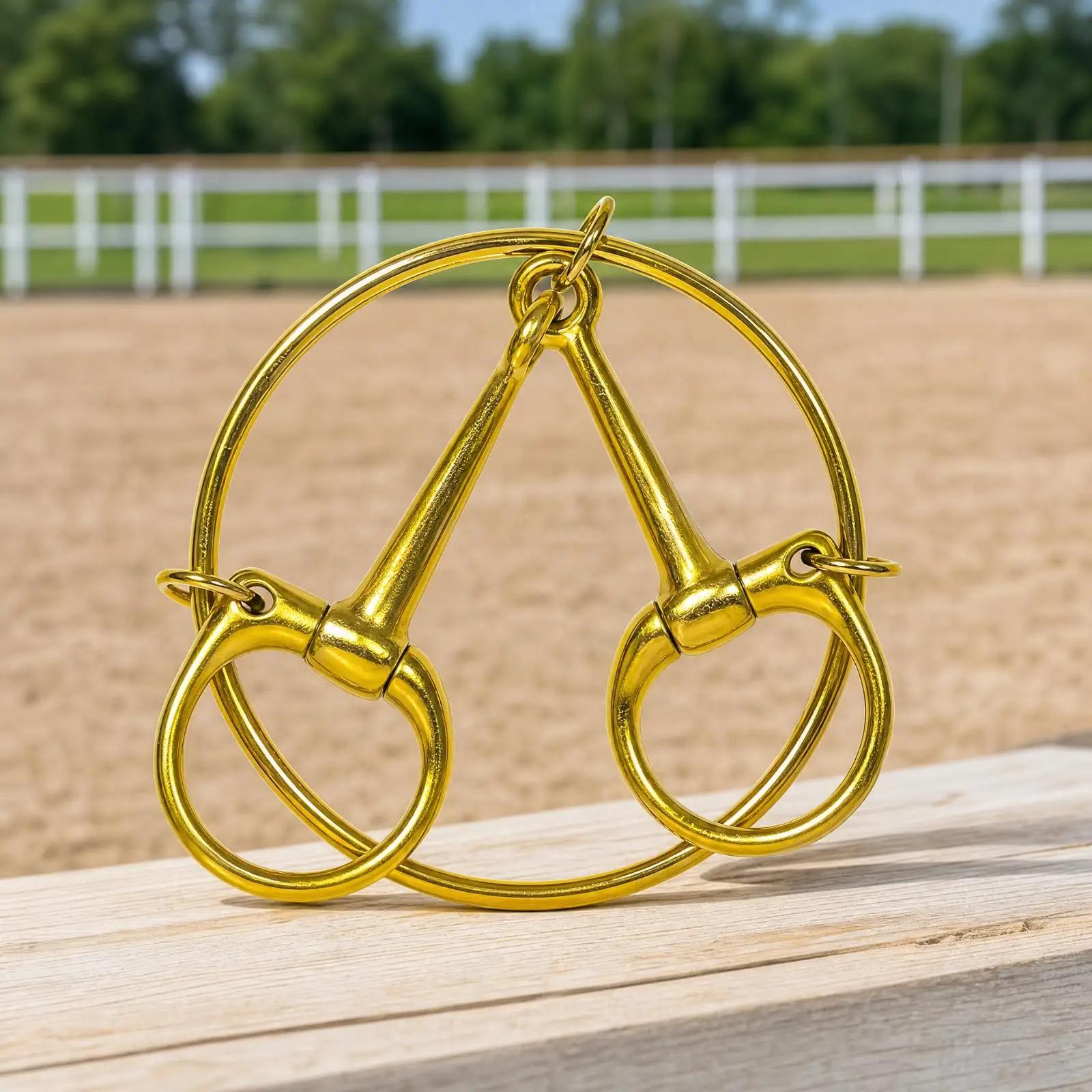 Horse Headgear Bit with Circular Rings for Riding Control and Bridle Replacement
