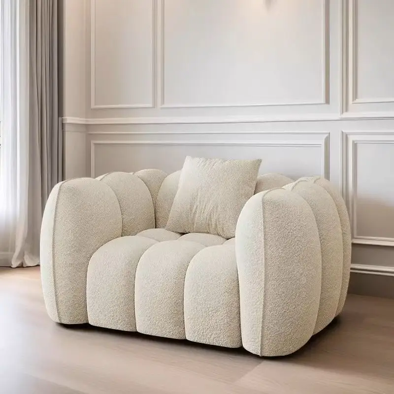 //Living Room Sofa, Modern And Comfortable Cream Style, Living Room Hotel Apartment, Lazy Style, Multi-person And Single Sofa
