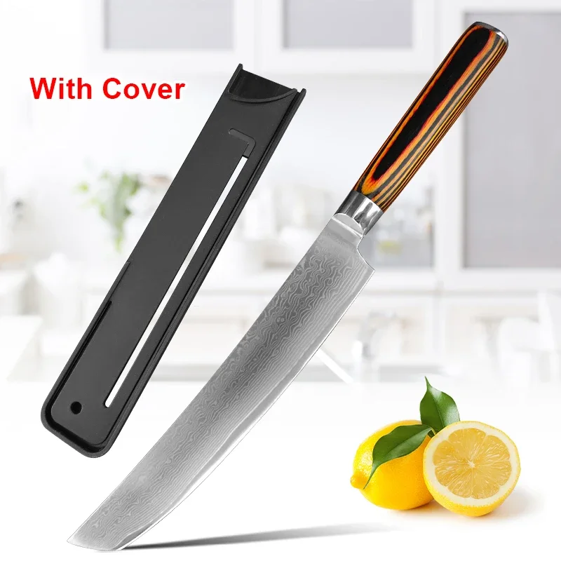 6 inch Utility Knife Damascus Steel Kitchen Slicer Knives For Meat Fruit Vegetables Cook Accessories Chef Knives Cutter Tools