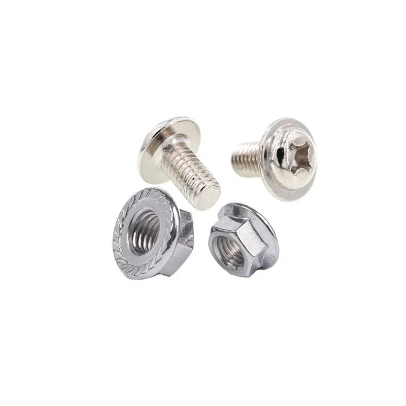 Accesorios de fijación de tornillos y tuercas, piezas de montaje de batería de litio M4 x 4, giro cruzado, antiaflojamiento, 32650