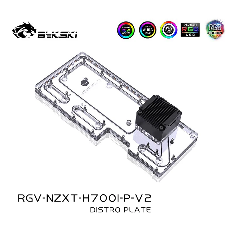 

BYKSKI акриловая пластина водного охлаждения раствор канала использования для NZXT H700B компьютерная чехол для DDC насос RGV-NZXT-H700I-P-V2