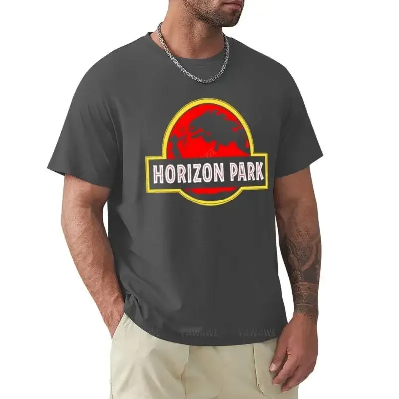 t-shirt men cotton Horizon Park Art Horizon Zero Dawn Game T-Shirt short cute tops oversized t shirt men summer t-shirt for man