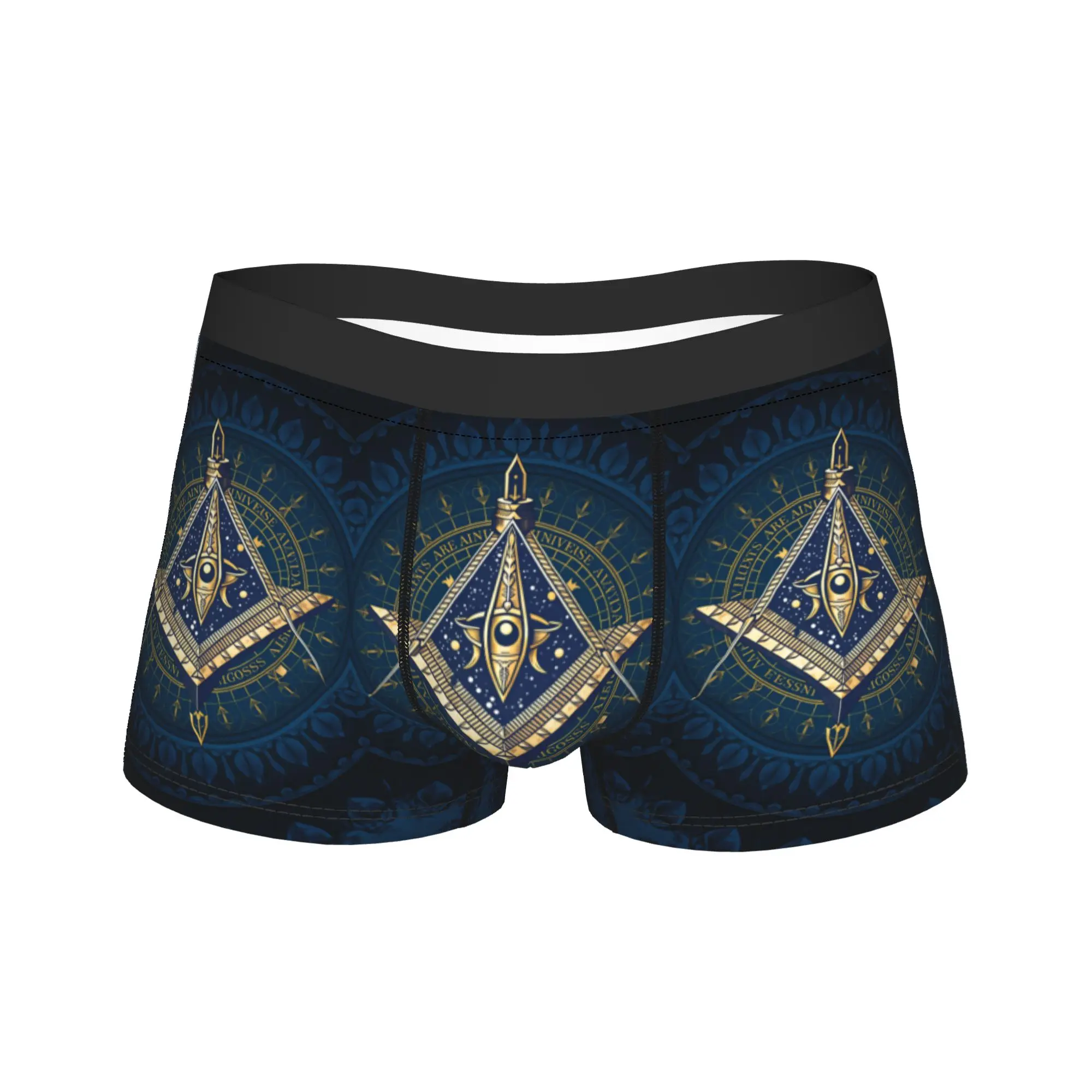 

Нижнее белье Freemason Masonic Square And Compass с принтом, боксеры, трусы-транки, мужские трусы, забавные боксеры, подарок на день рождения