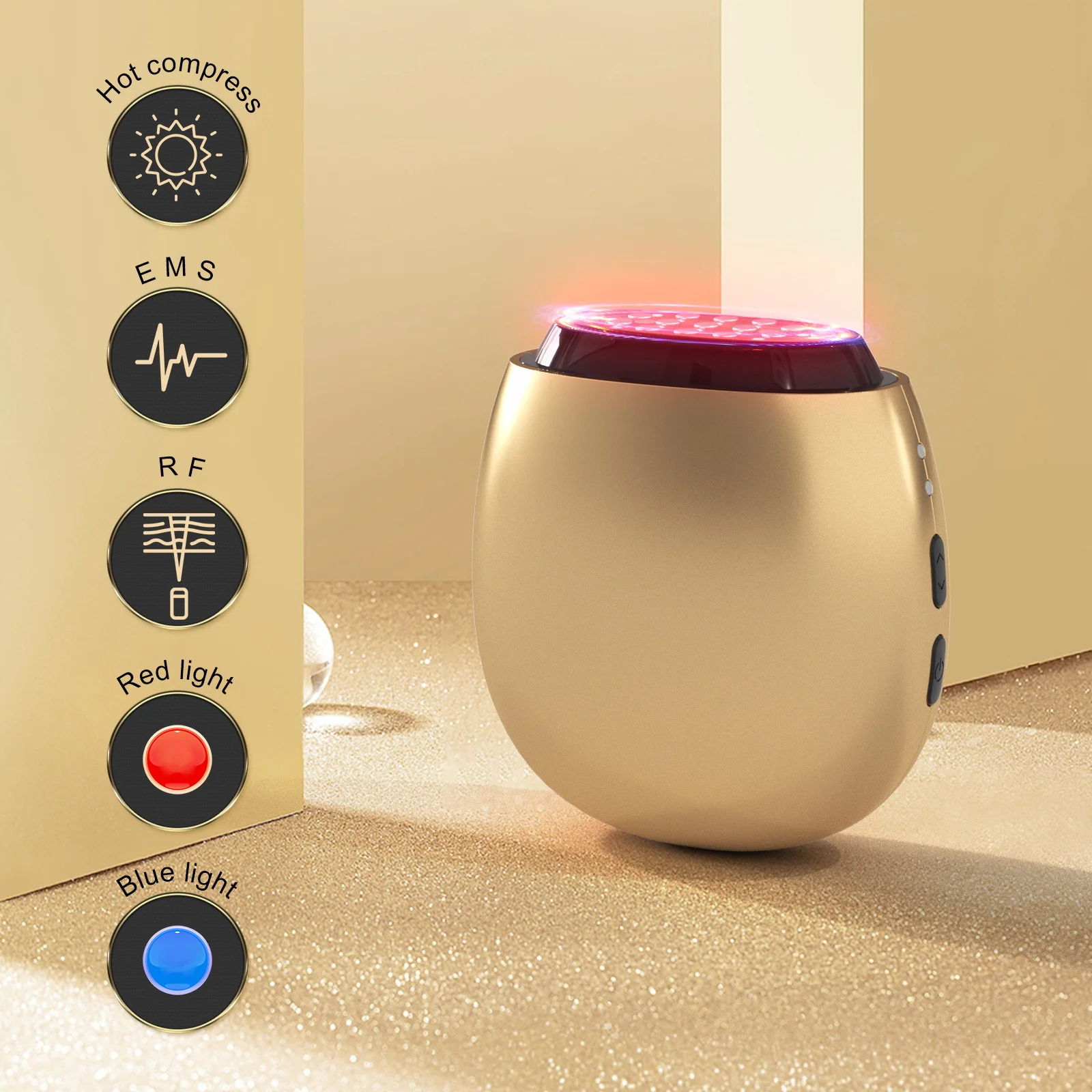 LED-fotontherapie Zorg Gezichtsogen Schoonheid Massager Apparaat voor gezicht en nek Lifting Thuisgebruik Elektrisch schoonheidsinstrument