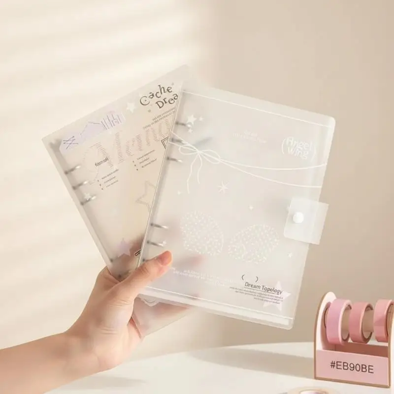 1/10Pcs Loose-Leaf Binder Organization Ins Style Ring Binder Notebook Scrub PP Inner Core Cover Note Book Journal Planner Office