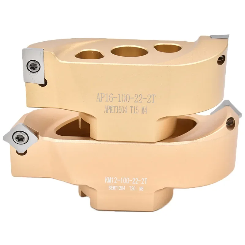 Imagem -02 - Liga de Alumínio Milling Cutter Cabeça Máquina Cnc Duas Afiadas Ferramentas de Corte ap se 400r 80 100 125 mm 90 ° Km12 Apkt1604 Seht1204 Conjunto