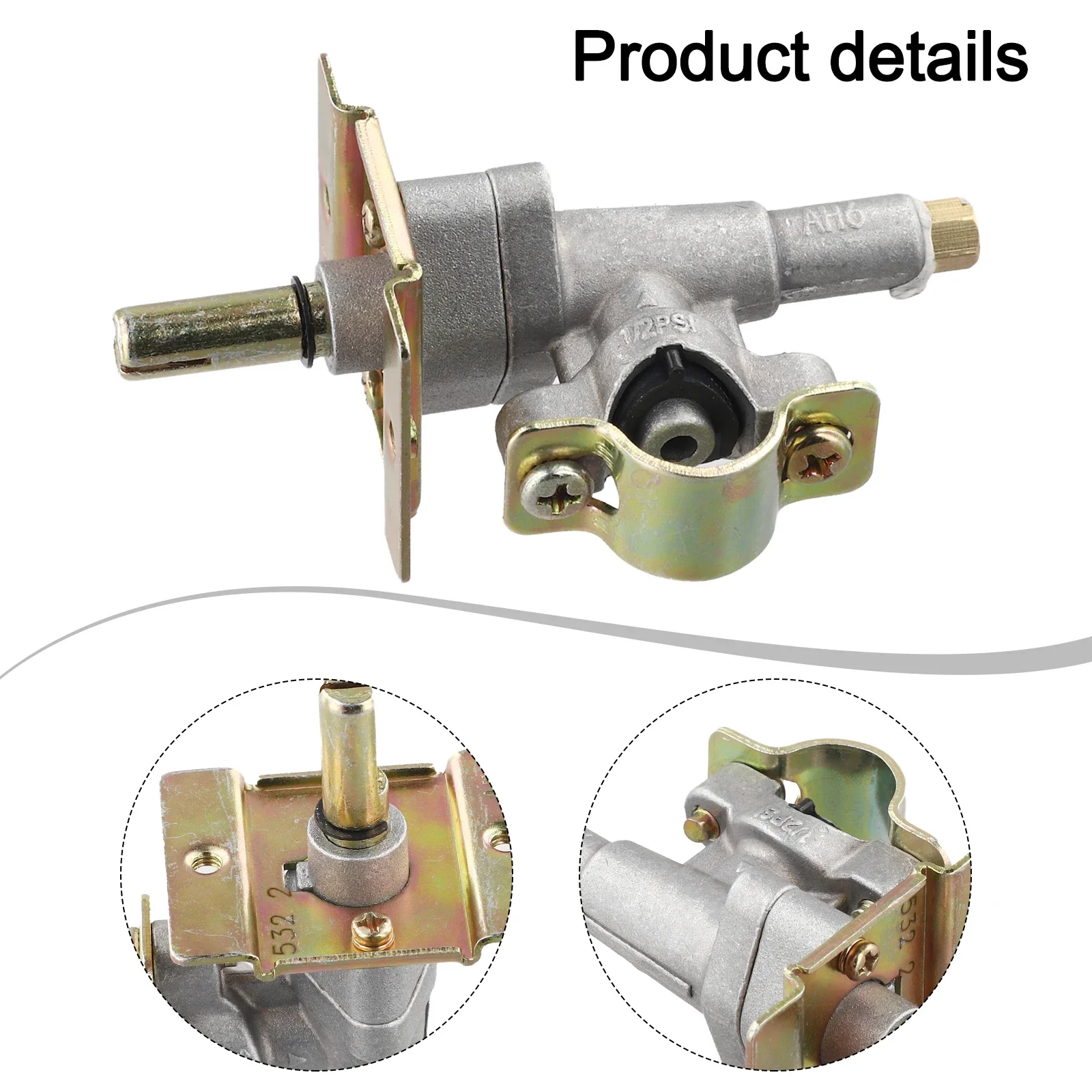 Replacement Gas Valve 1554 for 36 Inch Gas Grill Burner Control Valve Aluminum Alloy Grill Part with Safety Shut Off Mechanism
