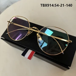 New York Handmade Polygon Glasses Frame TBX914 Men Women Oversize Vintage Pure Titanium Personality Eyeglasses Retro Spectacles